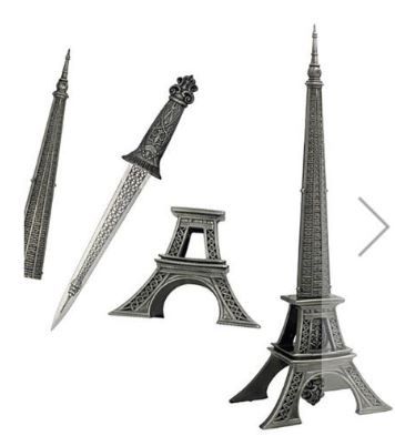 Sword: Eiffel Tower Cast Metal 16&quot;