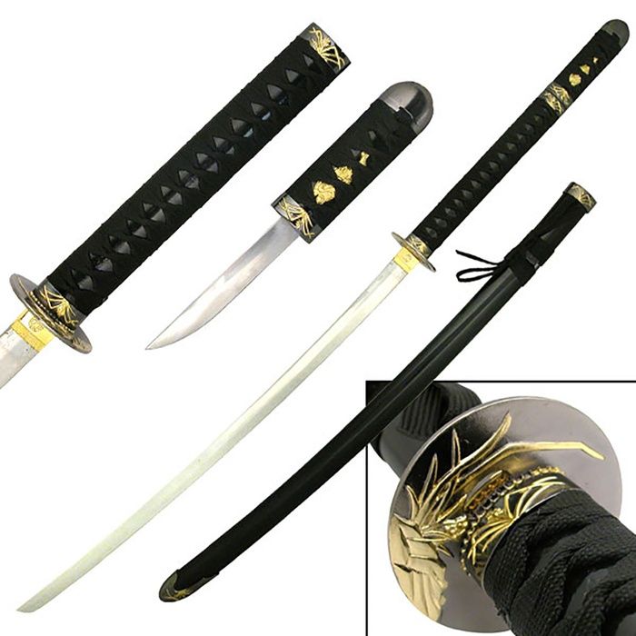 Katana: Hidden Tanto BLK HNDL 2Tone Lotus