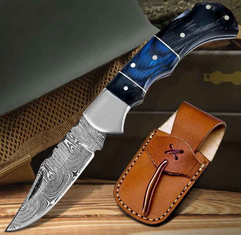 PCKT KNF Damas BLD BLU/BLK HNDL sharp rod