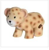 Leopard Rubber Teether Rattle