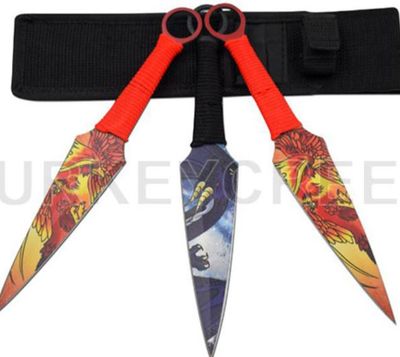 3 PC THRWR: Snake Eye Dragon PRNT BLDS 9"