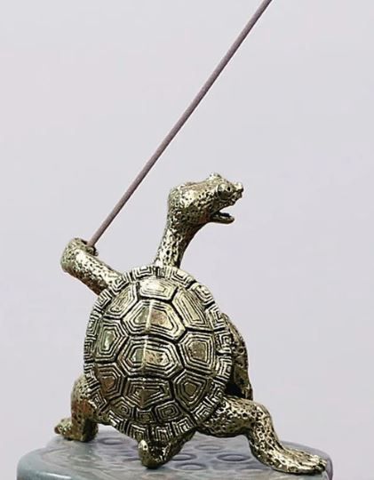 Mini Metal Turtle Incense burner