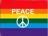 Rainbow Striped Peace Flag