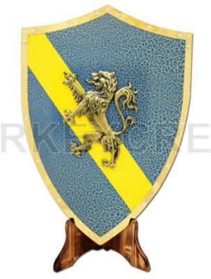 Shield: Rampant Lion  Knight w/stand