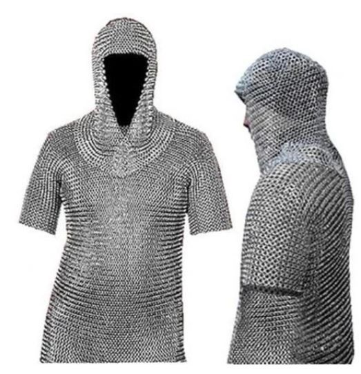 Chain Mail: Half Sleeve Shirt Steel Butted XL