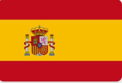 Spain with Crest Flag