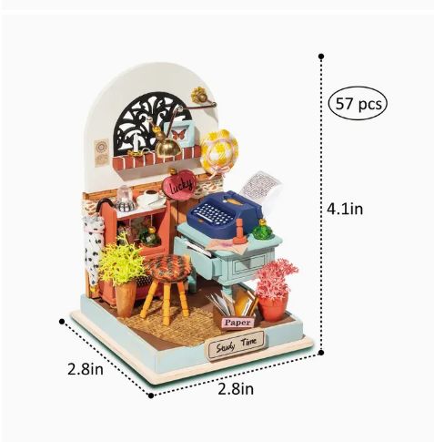 DIY Mini House Kit: Record Mood (Study)