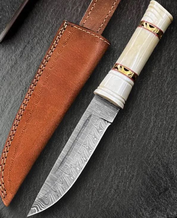 FH: 10" Bone HNDL Damascus