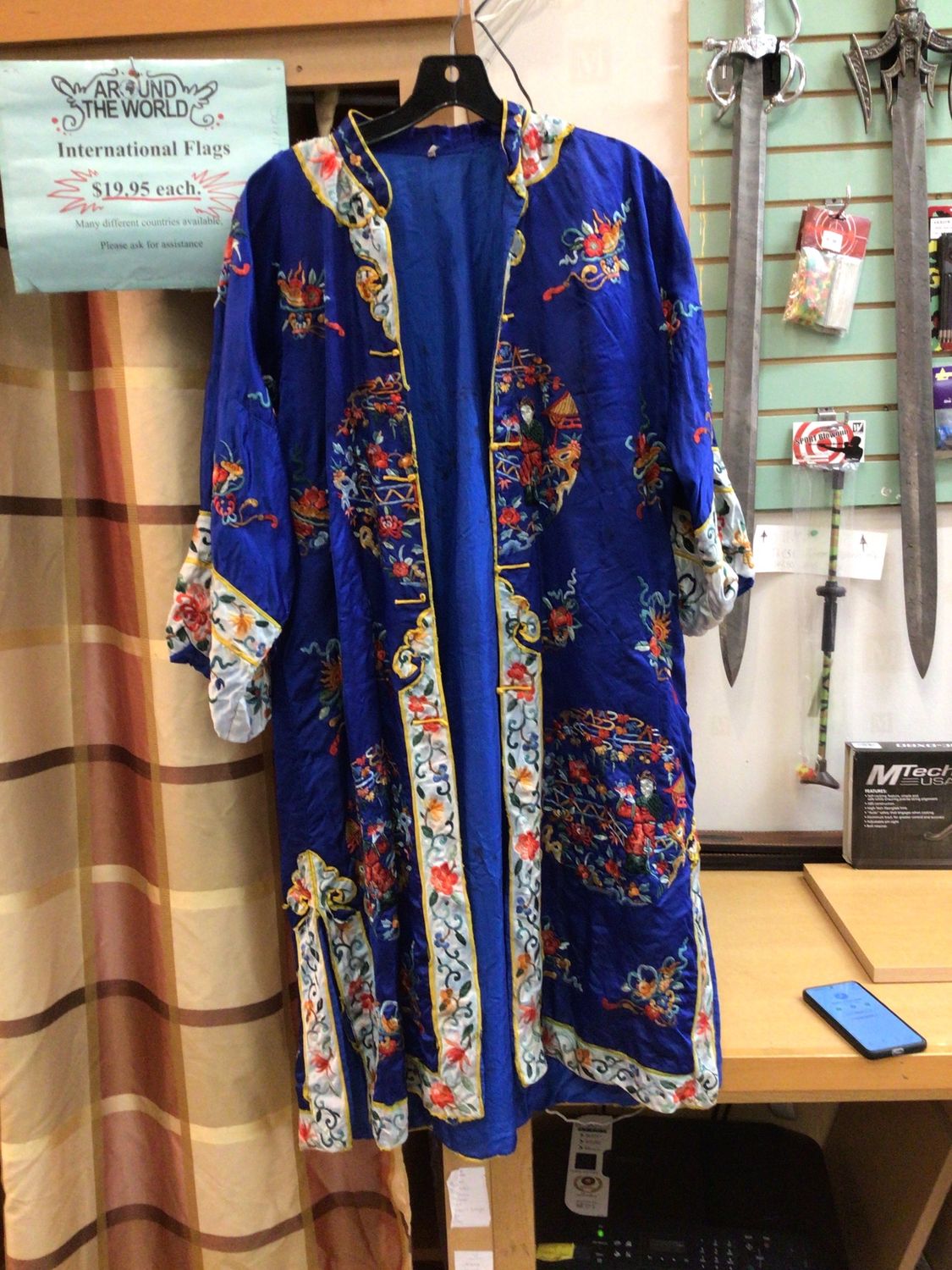 Blue Embroidered Kimono-Diana