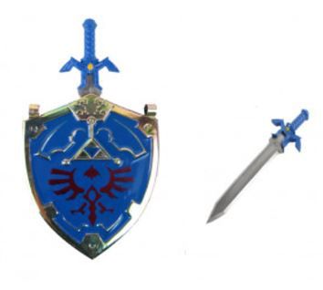 Necklace: Zelda Shield+Sword knife
