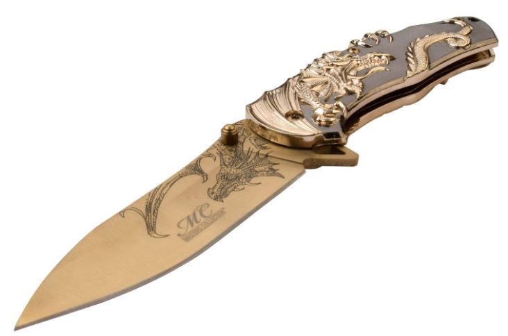 KNF: GLD/BLK 2 tone HND Dragon Wrapped