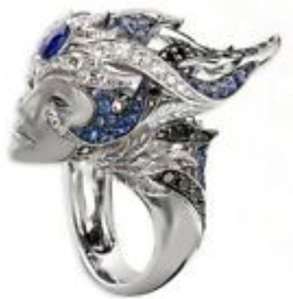 Ring: Woman Face SL&amp;BLU