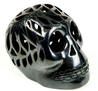 Black Pottery Skull: Mexico