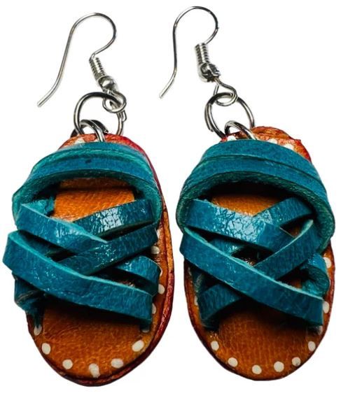 Earrings: Leather Sandals OAX