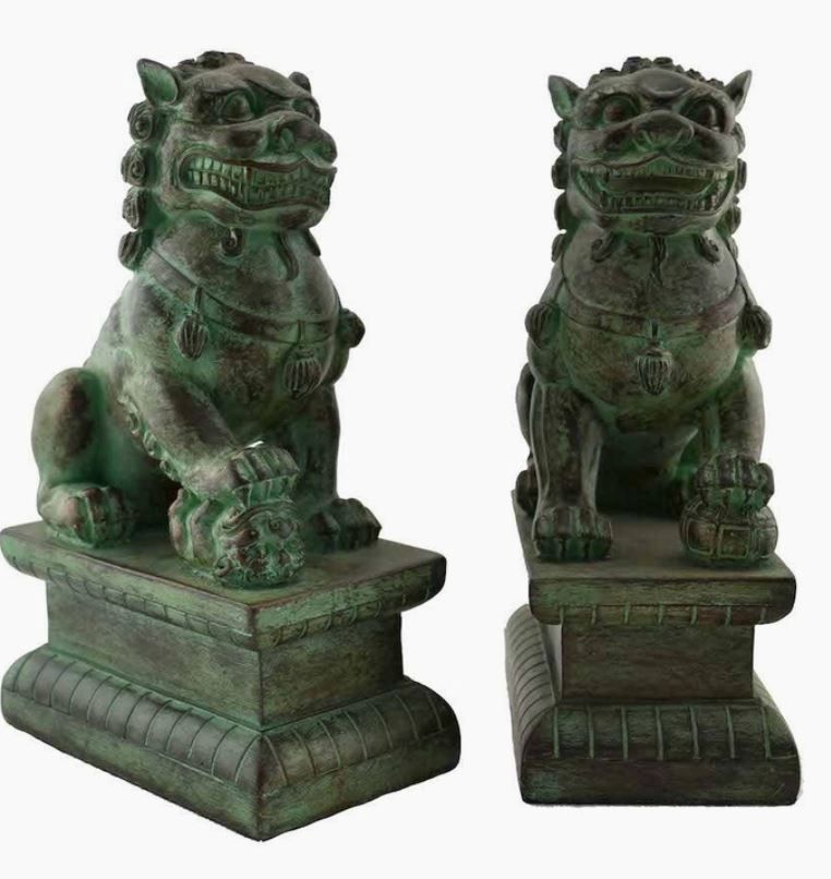 Fu Dogs: Bronze Finish 8&quot;