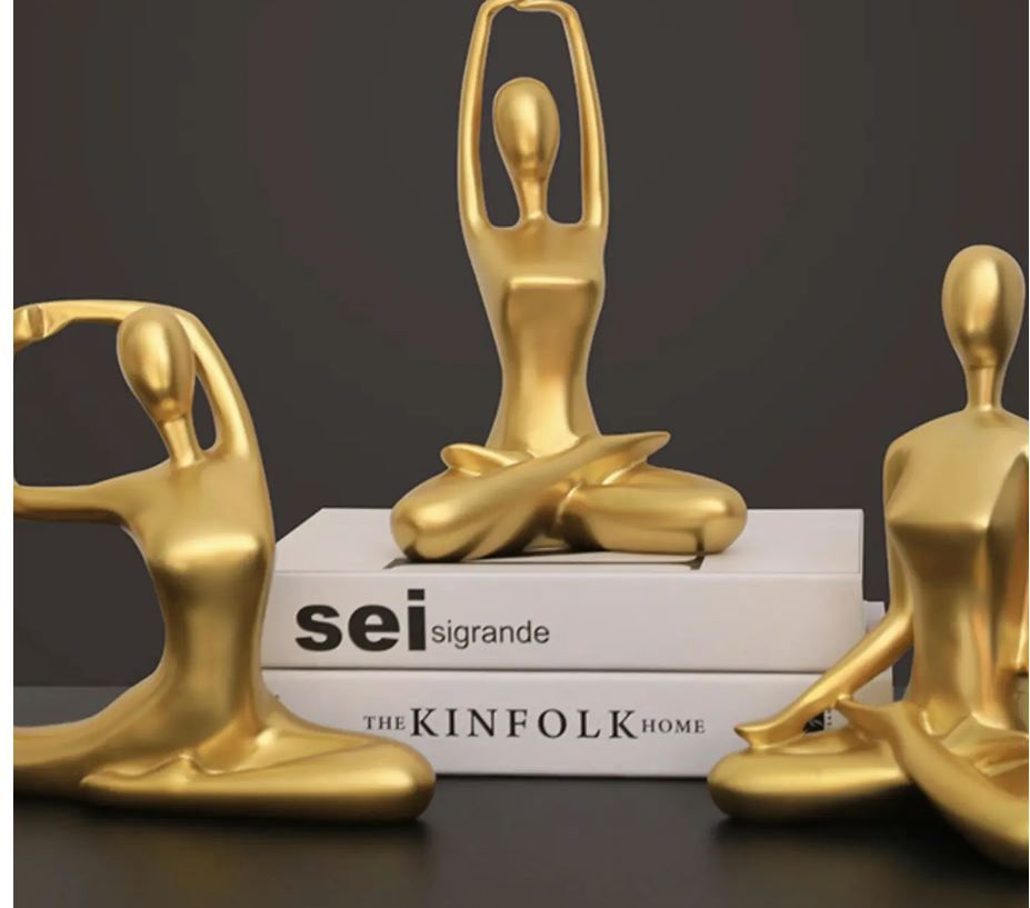 Yoga Lady Gold Finish