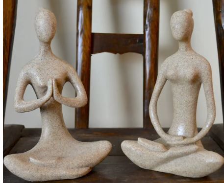 Sandstone Yoga Statue