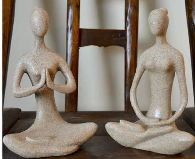 Sandstone Yoga Statue