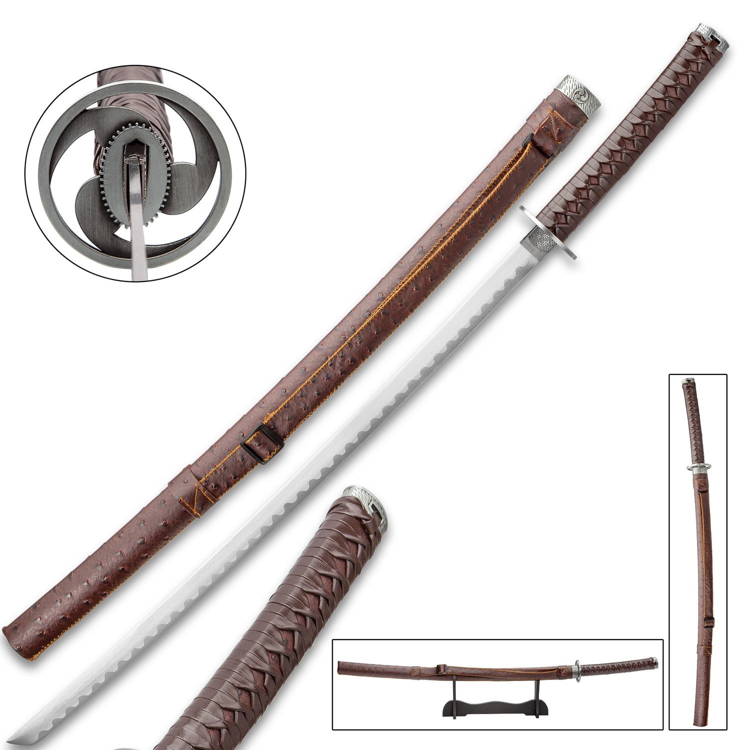 Katana:Gankyil Tsuba Faux LTHR