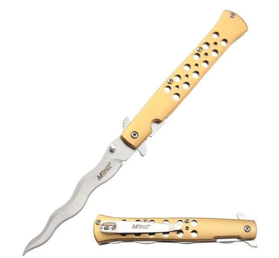 Stiletto KNF: Wavy  BLD GLDHNDL