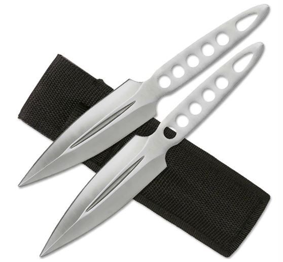 THRWR: 2pc SLVR SS HNDL 9&quot;