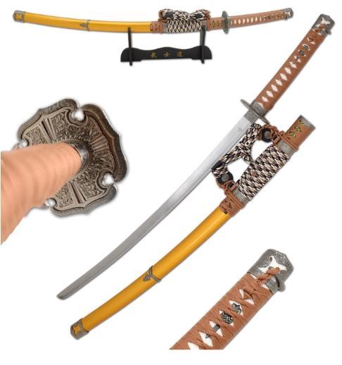 Sword: Crane Tsuba Silk HRDWD HNDL