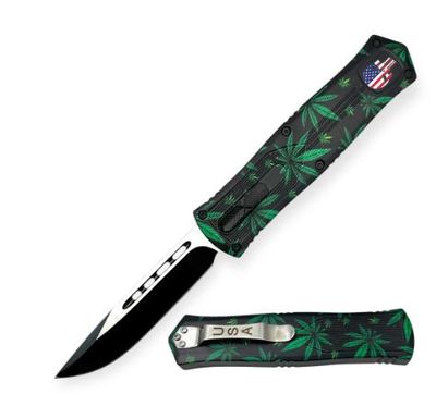 OTF: Punisher GRN LEaf HNDL 9"