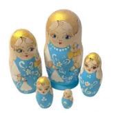 Nesting Doll 5pcs: Baby Blue 5&quot;