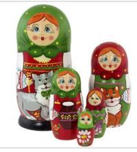 Nesting Doll 5 pcs: Cats 6&quot;