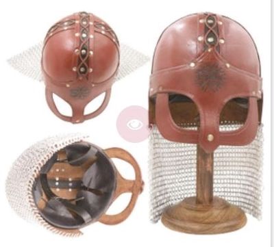 Helmet: Viking LTHR Gjermundbu w/ chainmail