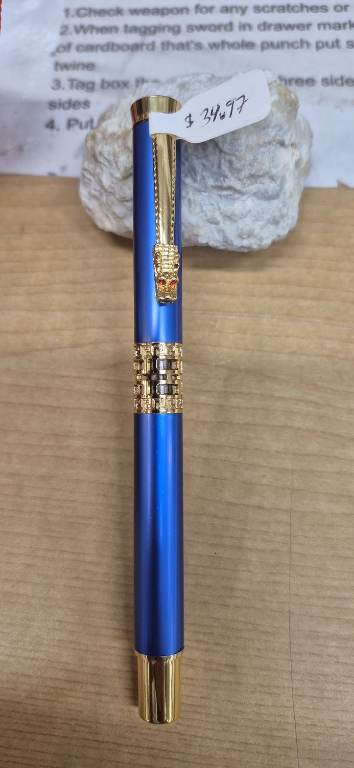Pen: Ball PT Blue Dragon endcap