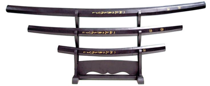 Sword set 3pc: Japanese inscrip Scabb
