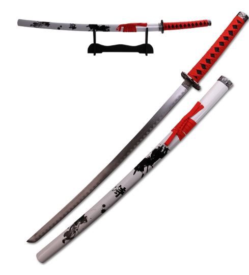 Sword Set: Red Corded HNDL WHT Scabb red