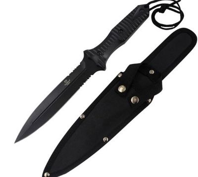 SE Boot Knife Serr FT BLD Dbl Edge 12.5"