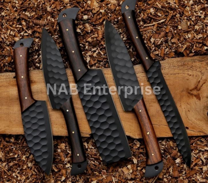 Chef Set: Carbon Steele Hammered Steel 5pc