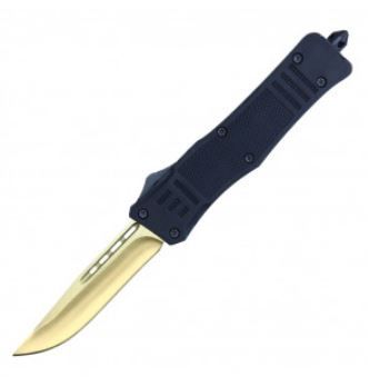 OTF:  Silver HNDL 9&quot; DBL BLD top lever