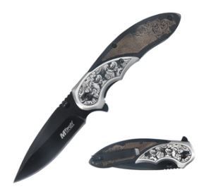 KNF: Wood HNDL SLVR Bolster BLK BLD