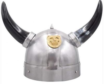 Helmet: Barbarian Viking w/ Horns 18g steel
