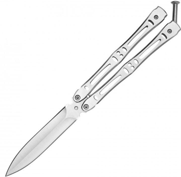 Butterfly Knife: SS BLD/HNDL Bone 8.75&quot;