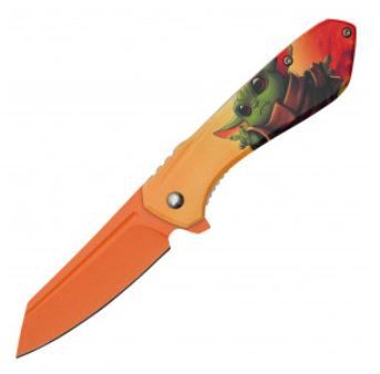 Knife: Yoda PRNT HNDL ORG BLD