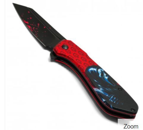 Knife: &#39;Scream&#39; PRNT HNDL BLK BLD