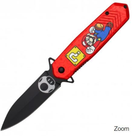 Knife: Mario Print HNDL 8&quot;