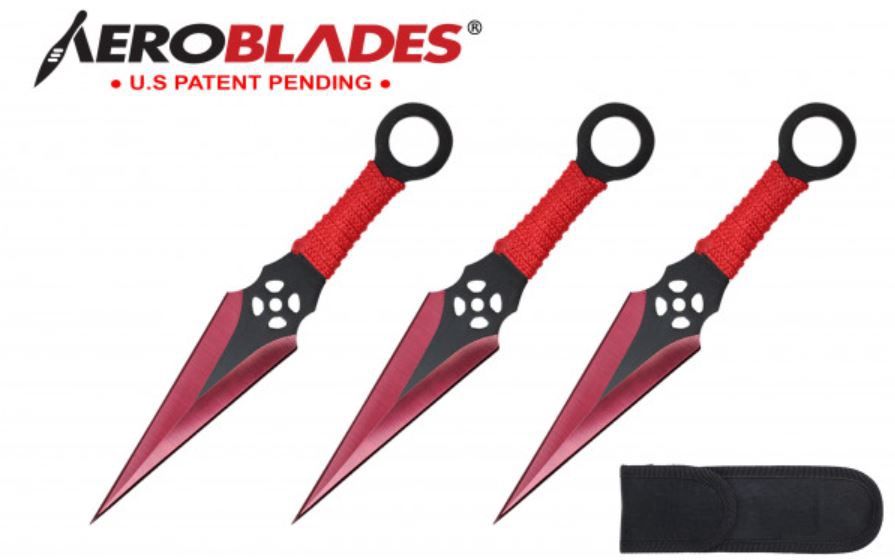 Thrwr: Aero Blades Red/BLK BLD 3pc