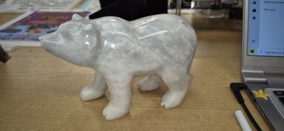 Onyx Carving: White Bear