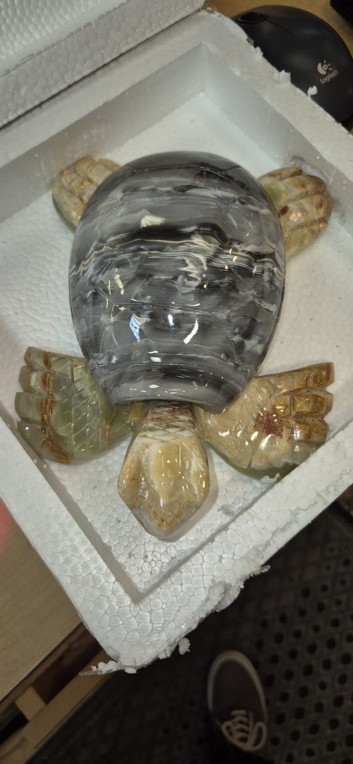 ONYX Carving: Sea Turtle 8&quot;