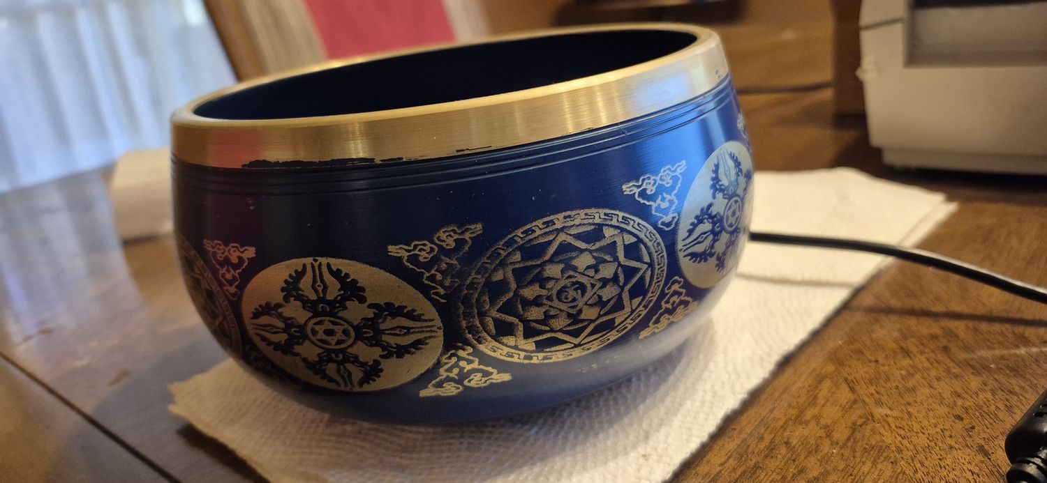 Singing Bowl : Mandala Print 6&quot;