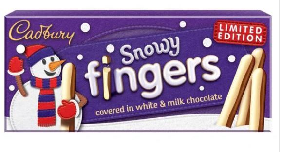 Cadbury Fingers Snowy box