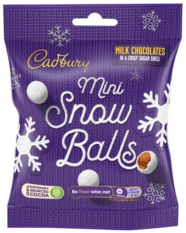 Cadbury Mini Snowballs bag