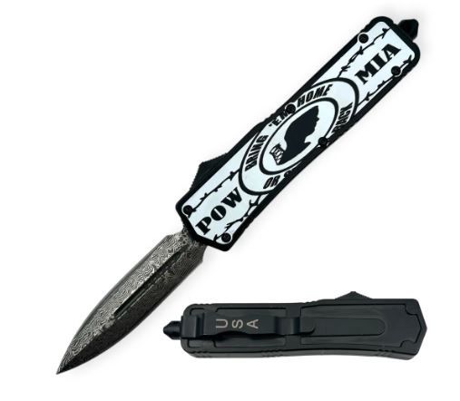 OTF: Side Lever POW MIA DBL BLD 9&quot;