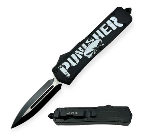 OTF:  PUNISHER Prnt HNDL DBL BLD 9&quot;